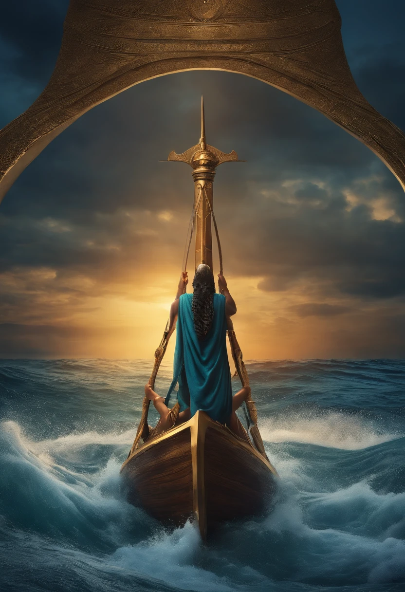 egyptian sinking into the sea、The sword、egyptian floating in the sea、The sword、Sinking into the sea、The sword、wheels、wheels、a person、person sinking to the bottom of the sea、The sword、Egyptians swallowed by the sea
