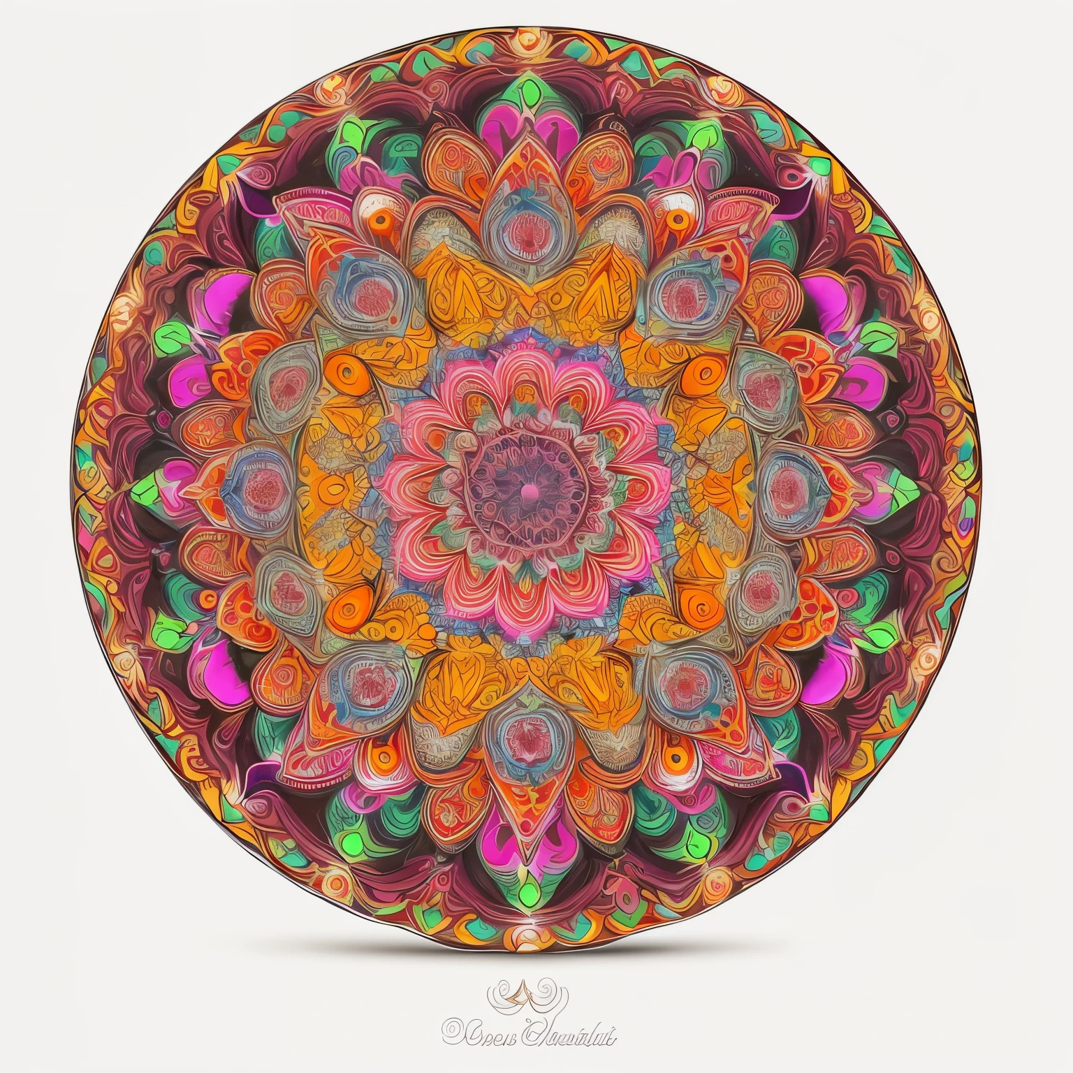 Colorful circle design on black background, Colorful mandala, Highly detailed symmetry, intricate crystal jelly ornate, digital illustration radiating, psychedelic digital art, coherent symmetrical artwork, kaleidoscope, symmetrical artwork, Symmetrical intricate details, datura, psychedelic black light style, Psychedelic art style, patterned visual art, Intricately symmetrical artwork, surreal psychedelic design, Mandala art