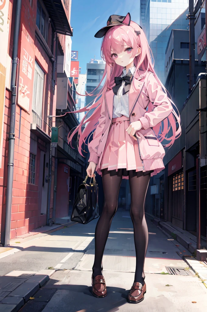 mitsukasa ayas,校服,jaket,The shirt,lacepantyhose, A high resolution, urban backdrop