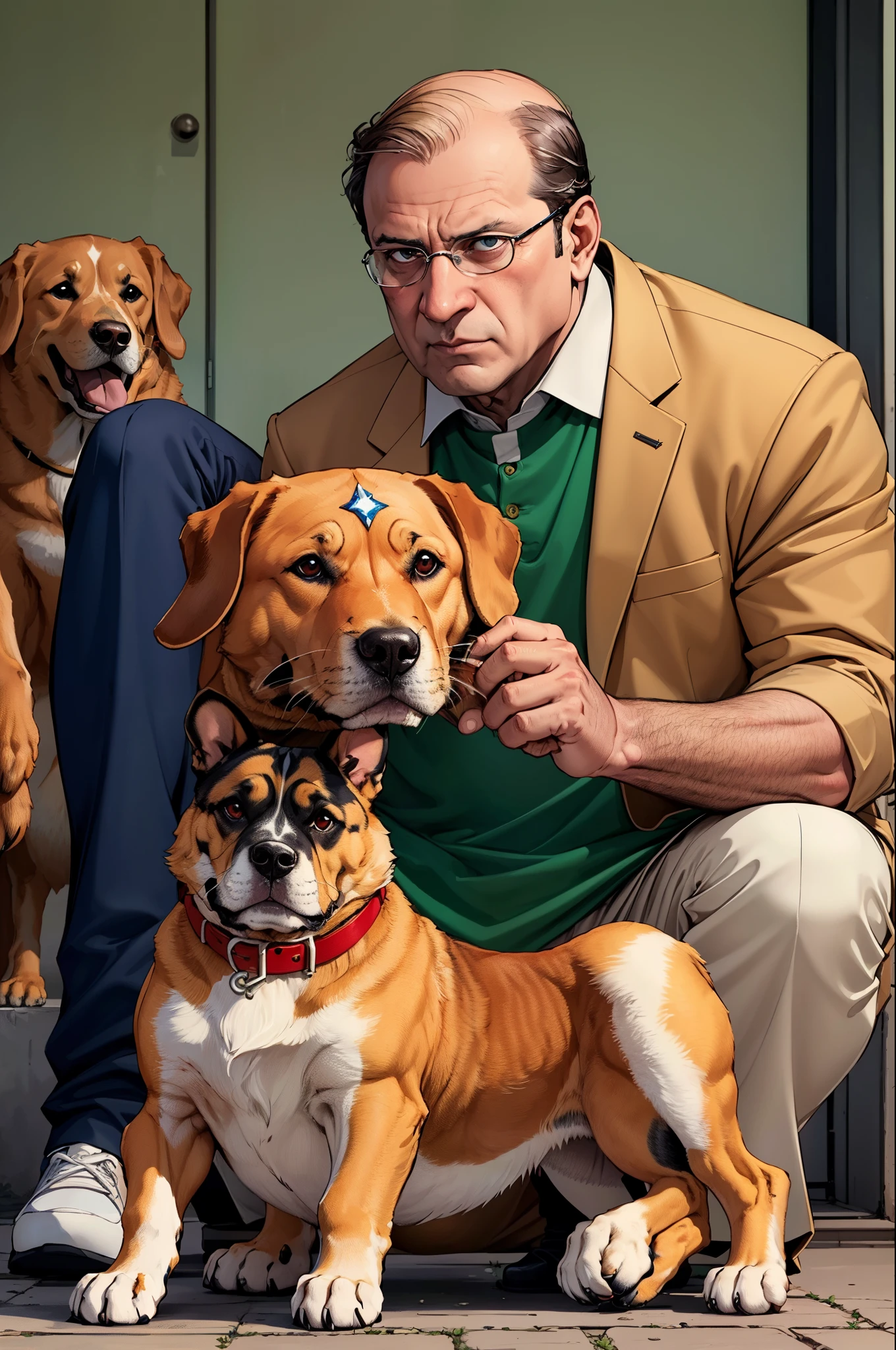 Nawaz shreef head on dog