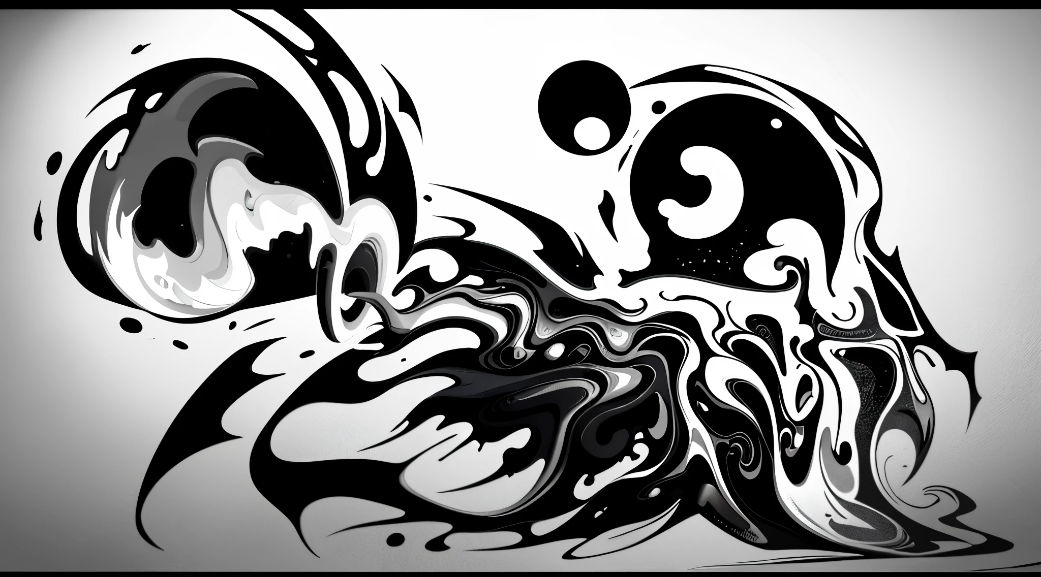 ((vector)), ((logo)), ((illustration)) black and white 2d line illustration of a alabaster vase pouring liquid, featured on pixabay, brush lines, ink splash, black ink outline, pouring, stylized silhouette, hokusai, ink outline, dark ink, potion, logo, liquified, old school tattoo, white background, high contrast illustration, liquid smoke, black ink illustration, Conceptual art, best quality