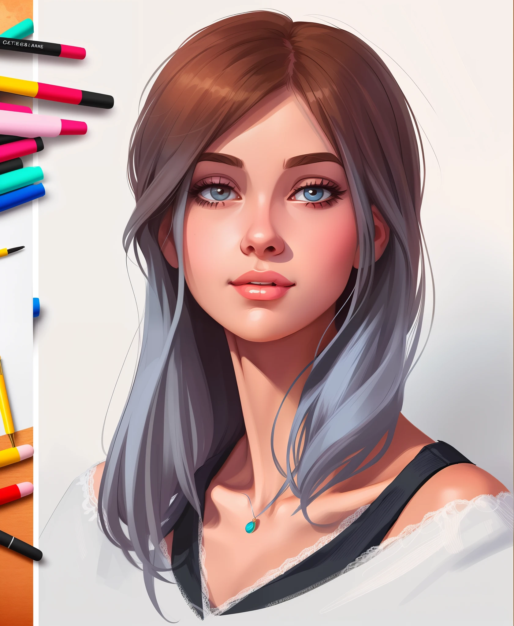 a woman, soft portrait, cute portrait, character concept portrait of me, cartoon digital painting, digital portrait, stylized portrait, detailed character portrait, soft digital painting, character art portrait, girl portrait, realistic female portrait, character portrait, painted character portrait, digital illustration portrait, girl portrait