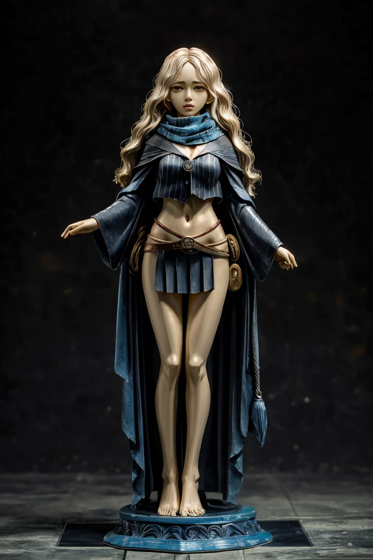 (far wide shot:1.5), 1girl, (solo:1.5), luna lovegood, wearing a uniform, (full figure:1.5), masterpiece, photorealistic, detailed, 4k, HDR, backlighting, light, RAW color photo, soft skin, blonde, detailed face, blue eyes, striped scarf, short pleated skirt, black robe, medieval, (Ravenclaw:1.4), (ahegao:1.5), (ahg1:.5), (rolling eyes :1.5),