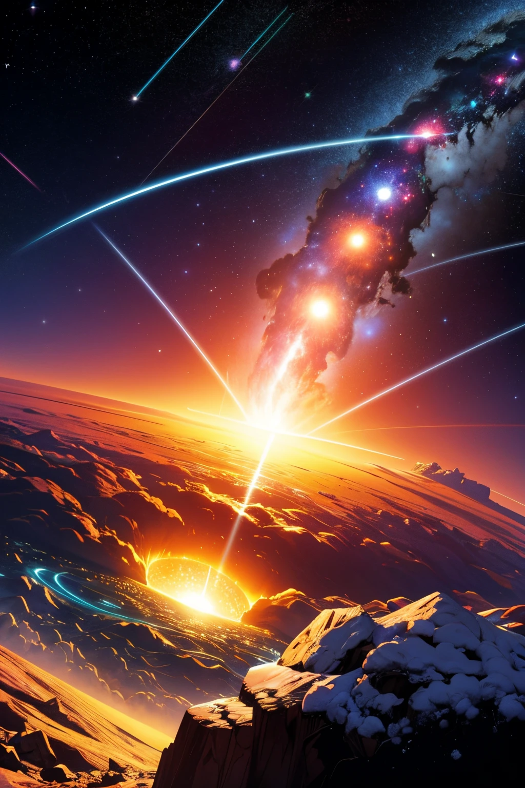 un gran asteroide a punto de chocar contra la Tierra