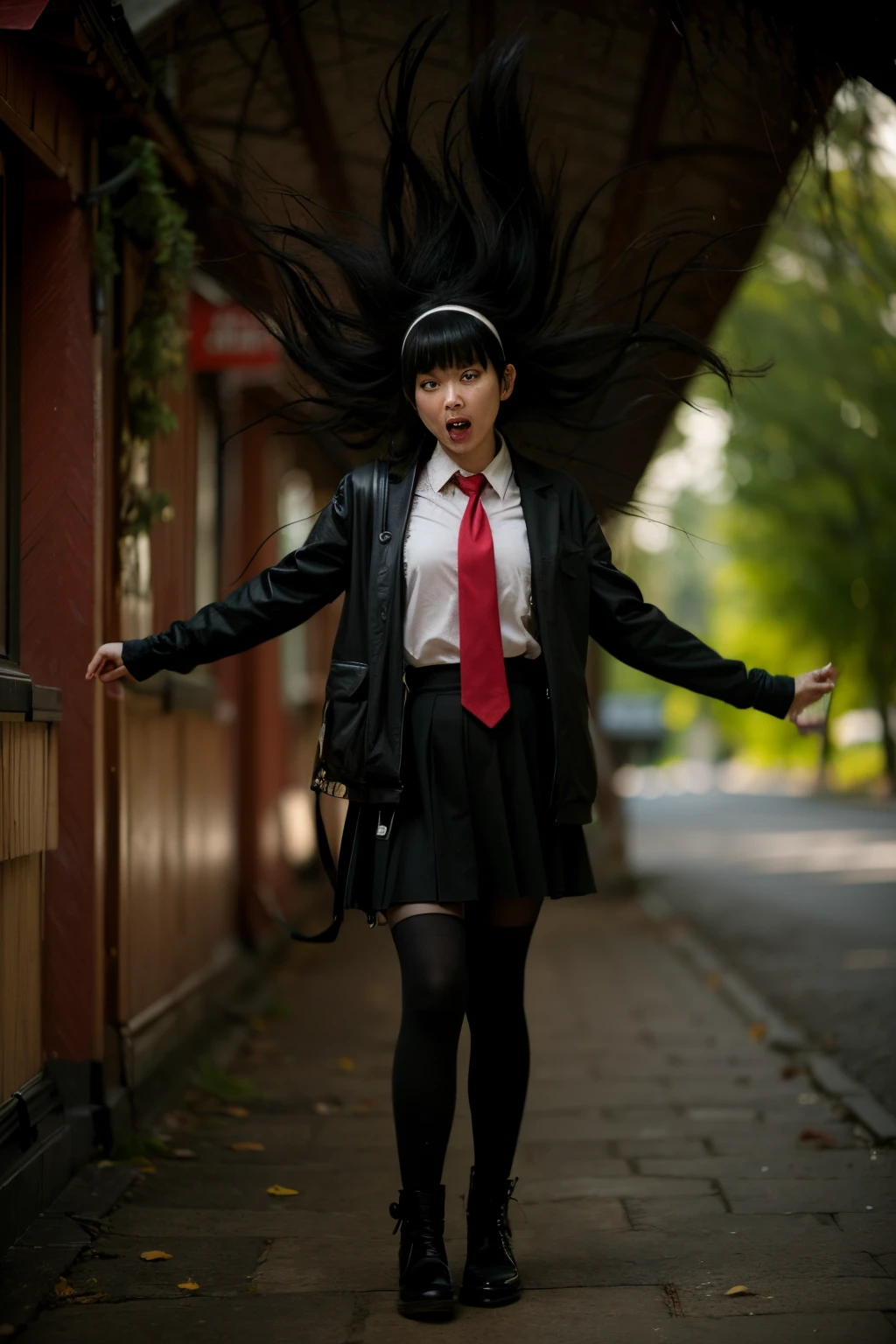 (Best quality, 8k, 32k, Masterpiece, UHD:1.2) "Generate a terrifying, zombie-like face. Emphasize the grotesque and nightmarish elements to capture the terrifying essence of Junji Ito's horror aesthetic."
