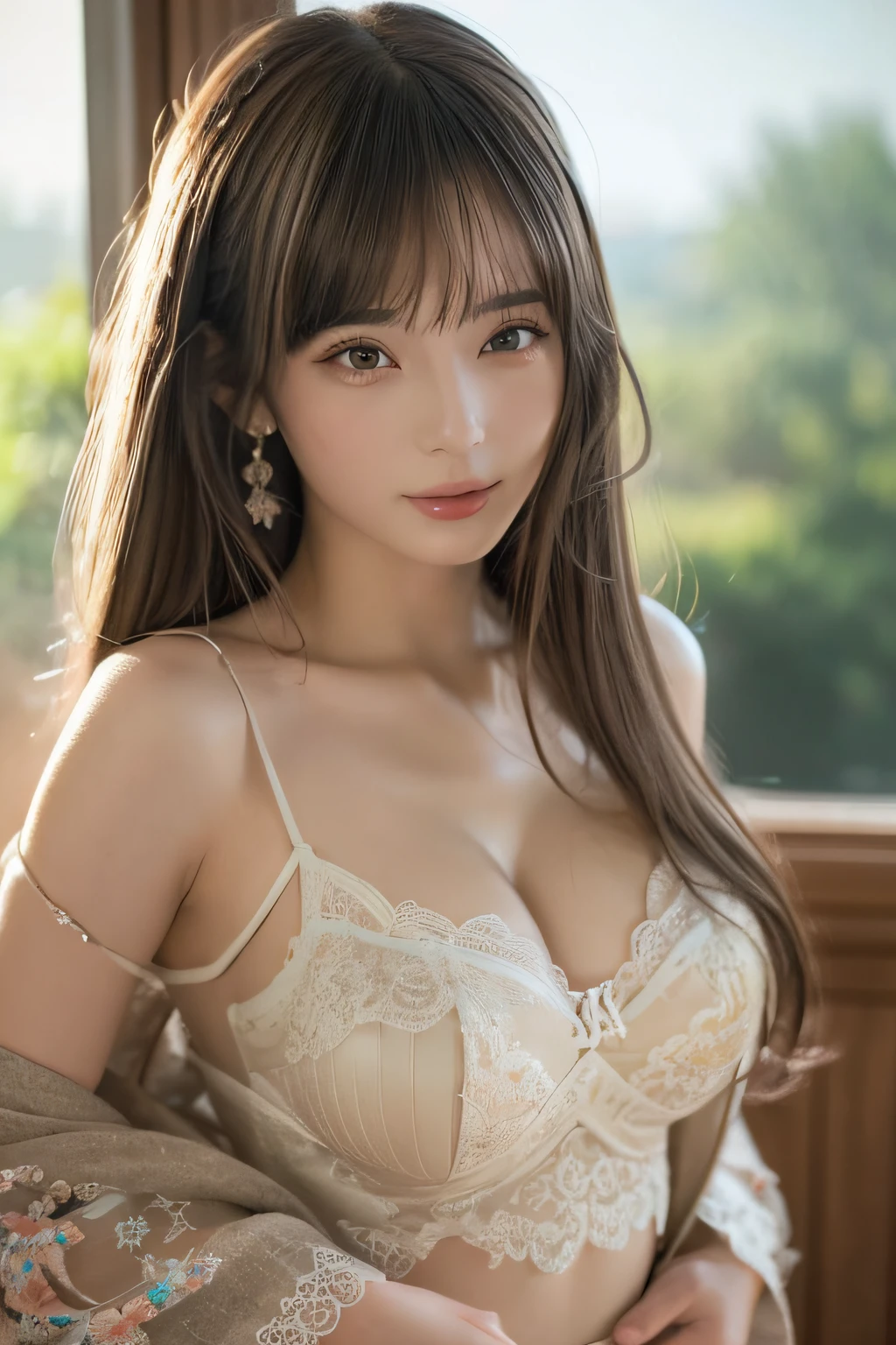 Focus on people。Create and express the best shining composition of the person in a realistic way。((masterpiece))、(((top-quality)))、((ultra-detailliert))、(A hyper-realistic)、(highly detailed CGillustration)、(extremely delicate and beautiful)、Girl a masterpiece、top-quality、Realistic skin feeling、Realistic fabric、We will introduce a realist illustration focusing on the center front of girls with realistic and ultra-detailed eyes.。This is the absolute rule, and the following sentence expresses the image quality。 The greatest painter in human history meets an unparalleled beauty、It is the greatest masterpiece in the history of the Inuiku Ichigo, which depicts the most beautiful figure of a lifetime.。 Create stunning anime artwork that is currently trending on seaStation、Introducing exquisite beauty and seductive aesthetics。
