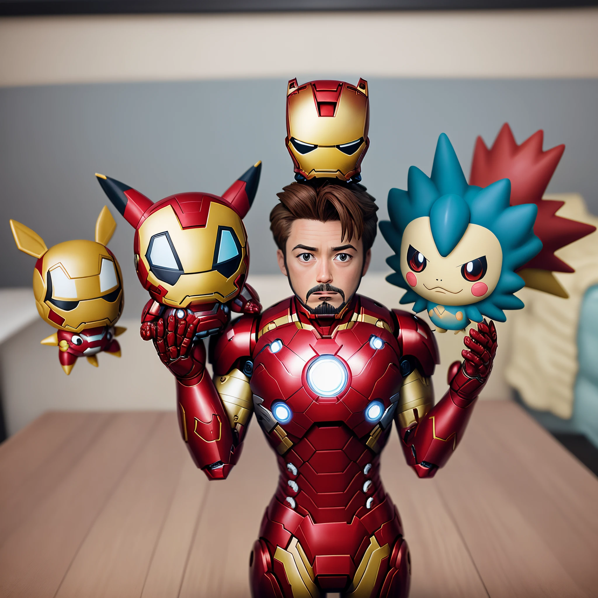 Iron man psykokwak pokemon funko style