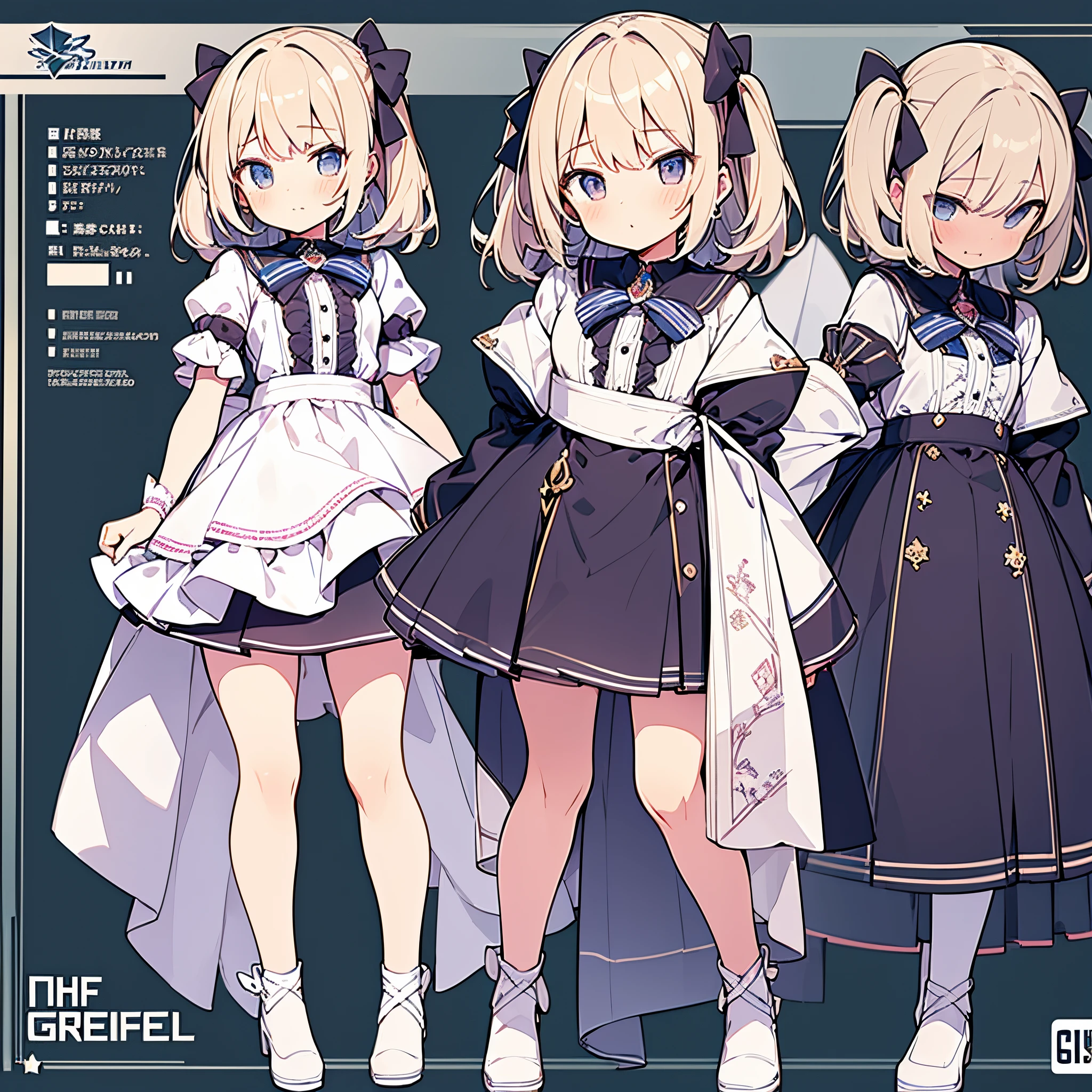 (best quality, masterpiece), 1girl, 15 yo,cute, face only, standing girl, three view drawing, front and side, character sheet, simple background, magical girl