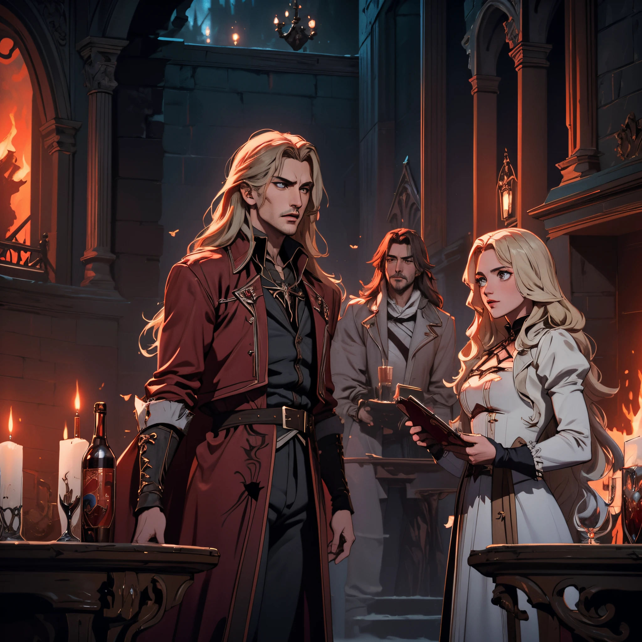 Castlevania Seigneur de l'ombre hyper réaliste super détaillé scènes cinématique des démons dans le fire ardent super détaillé cinématique scènes guerre