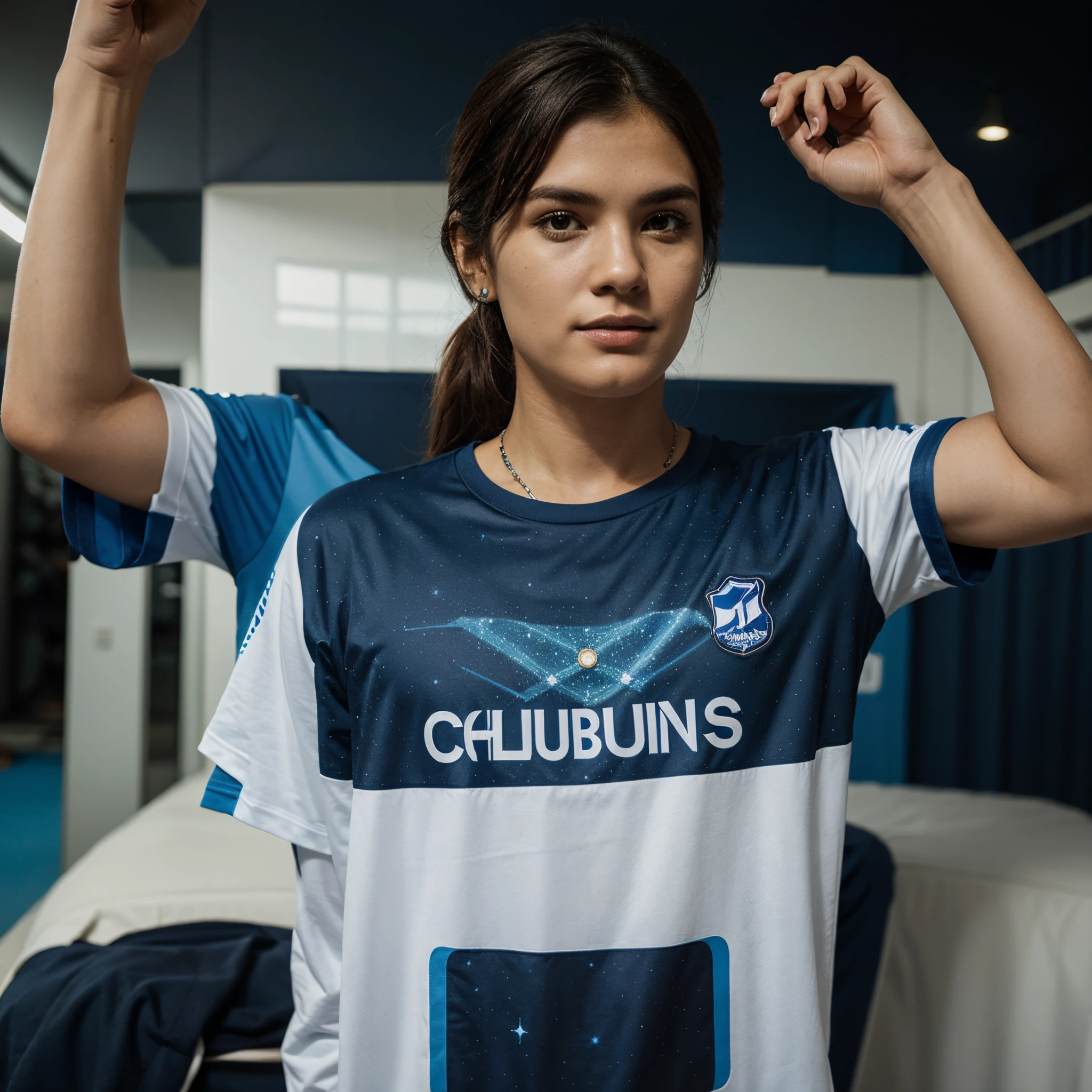 Camisa do cruzeiro esporte clube.blue with design inspired by the Orion constellation