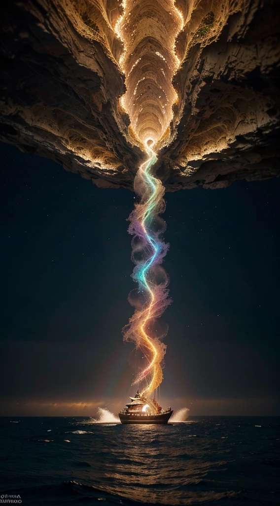 best quality,ultra-detalhado,Realistic,fotorrealista:1.37,Ark of Noah,Pares de animais todos na arca,floating in water,lotado de animais,Raios de Luz Divinos,Nuvens tempestuosas,Rainbow,peaceful atmosphere,texturas variadas,cores saturadas,surreal lighting,escala impressionante,architectural details,Estrutura de Madeira,Recursos cuidadosamente elaborados,symbolic representation,profundo significado religioso,Elementos narrativos,inspiring presence,Splendid composition,cena cativante,master part:1.2