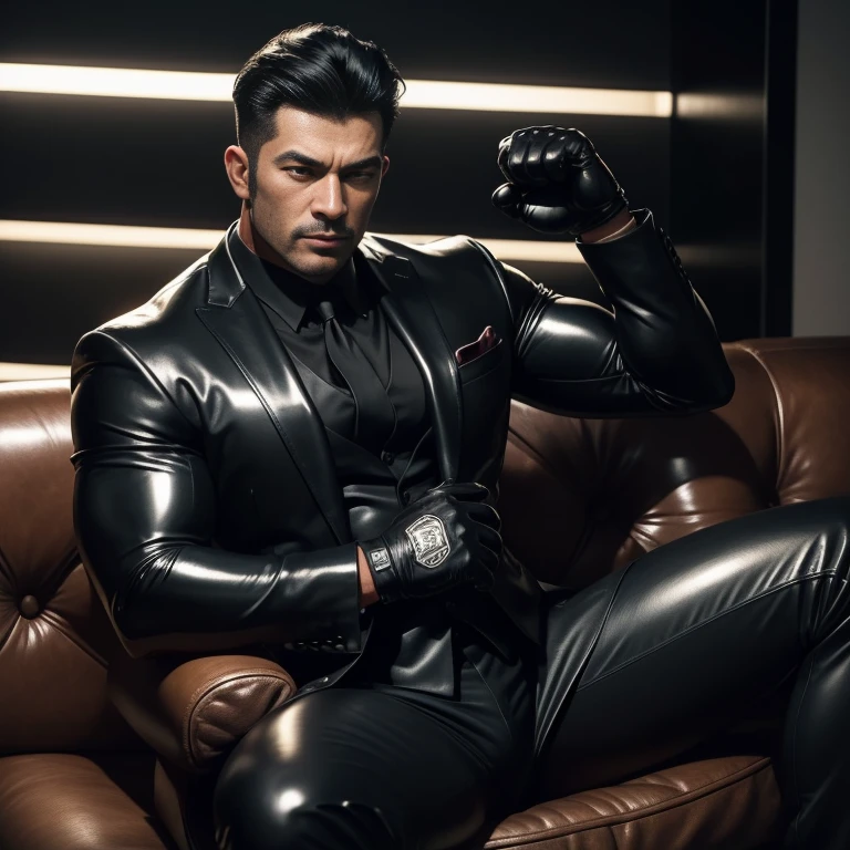 30 years old,daddy,"shiny suit ",Dad sat on sofa,k hd,in the office,"big muscle", gay ,black hair,asia face,masculine,strong man,the boss is,handsome,sex,leather gloves,lecherous dad,look straight ahead,"dad is handsome","gay dad","handsome","raise your hand"