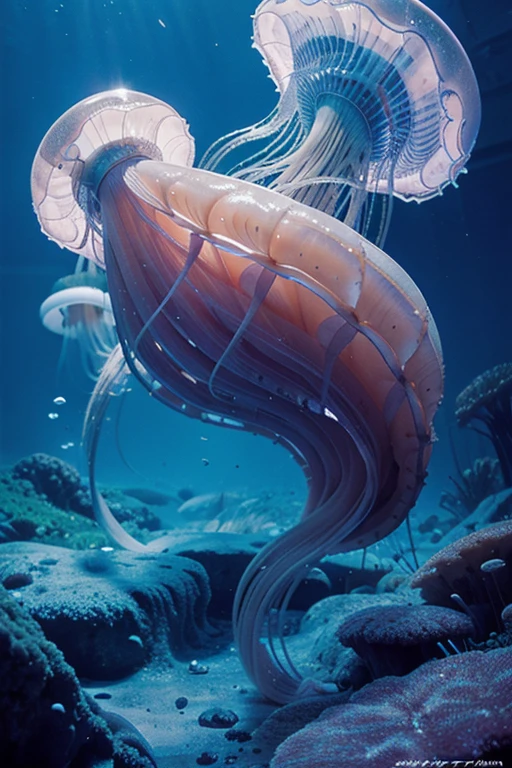official art, ultra detailed, beautiful and aesthetic, masterpiece, best quality, jellyfish