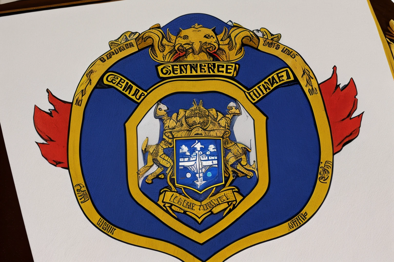 I created a gendarmerie coat of arms with a Renard