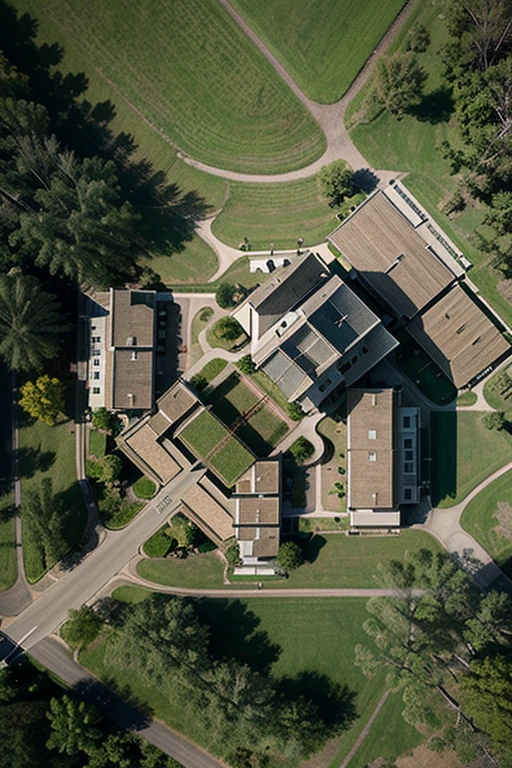 site plan of a ((andeam rural park)), low-density, vernacular architecture, ((top view)), natural light, mir render, masterpiece, high quality, outdoor
