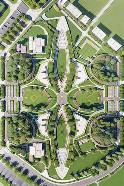 site plan of a ((suburban neighborhood park)), high density, zaha hadid architecture, ((top view)), natural light, mir render, masterpiece, high quality, outdoor