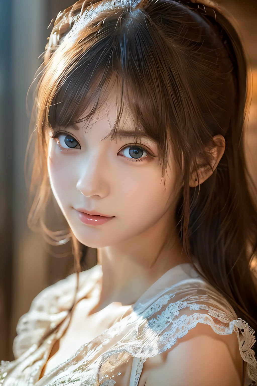 Focus on people。Create and express the best shining composition of the person in a realistic way。((masterpiece))、(((top-quality)))、((ultra-detailliert))、(A hyper-realistic)、(highly detailed CGillustration)、(extremely delicate and beautiful)、Girl a masterpiece、top-quality、Realistic skin feeling、Realistic fabric、We will introduce a realist illustration focusing on the center front of girls with realistic and ultra-detailed eyes.。This is the absolute rule, and the following sentence expresses the image quality。 The greatest painter in human history meets an unparalleled beauty、It is the greatest masterpiece in the history of the Inuiku Ichigo, which depicts the most beautiful figure of a lifetime.。 Create stunning anime artwork that is currently trending on seaStation、Introducing exquisite beauty and seductive aesthetics。