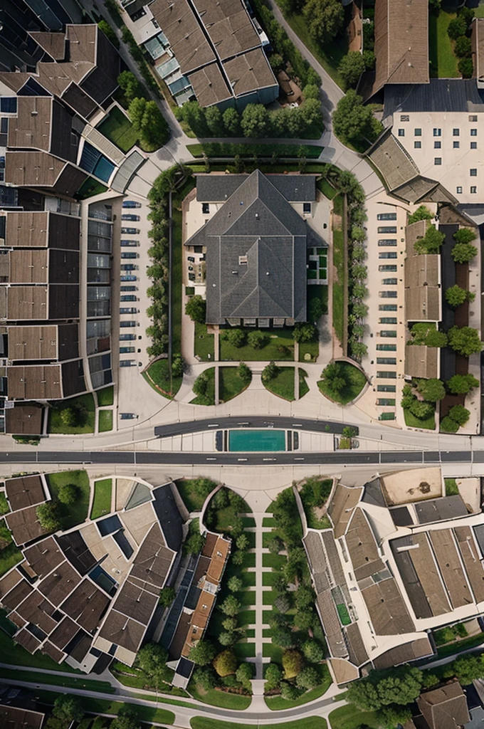 master plan of neighborhood, top down view, birds eye view, plans, houses, roads, realistic, design plans, urban planning
