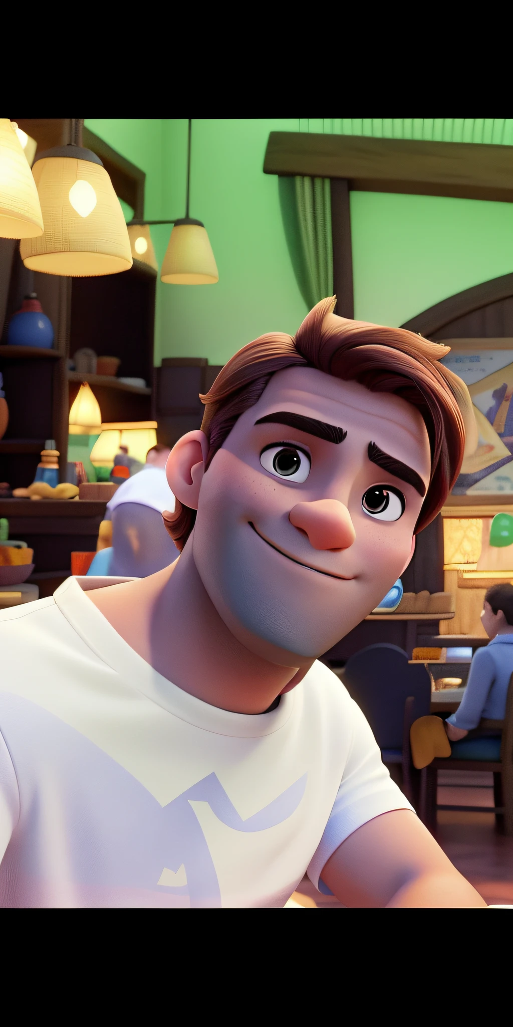 um homem estilo disney pixax, alta qualidade e melhor qualidade