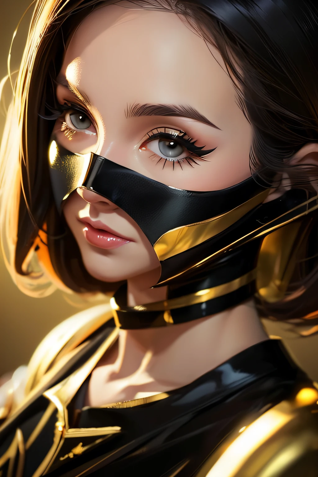 a close up of a woman in a black and gold outfit, wlop art, art of Wlop, wlop and ArtGerm hahaha, wlop rossdraws, wlop | ArtGerm, Very detailed ArtGerm hahaha, art of wlop and greg rutkowski, inspired by WLOP, wlop and rossdraws, Alexandra Fomina Artstation