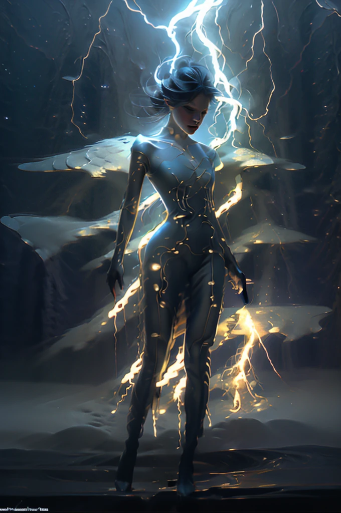 Space, distant stars, fantastic image. Face. Figure. Graceful shapes. Graceful girl.
(High quality), (stylization - animation, realism). Dark cool colors are mixed with warm shades.
Angel girl, photorealistic, cinematic picture, high detail, full black hole, 8K. dynamic expressive image (1 girl; 1.3), Solo, (((Very detailed eyes and face))), Beautiful detailed eyes. masterpiece, best quality, full-length portrait, amazing beauty, dynamic pose, gentle face, and bright eyes. (Front) She wears a sheer, semi-sheer dress that shows off her slender figure. She is an angel who descended into the underworld. She is a savior, a light in a dark kingdom, emitting a soft glow. High detail, other worlds, firelight, detail, high quality, low light, dark environments - the scary cinematic setting is great. Girl with white skin, realistic detailed skin, clear focus, volumetric fog near the floor, 8k, UHD, DSLR, high quality, film grain. photorealism, lomography, fantastic dark art, utopian reality.