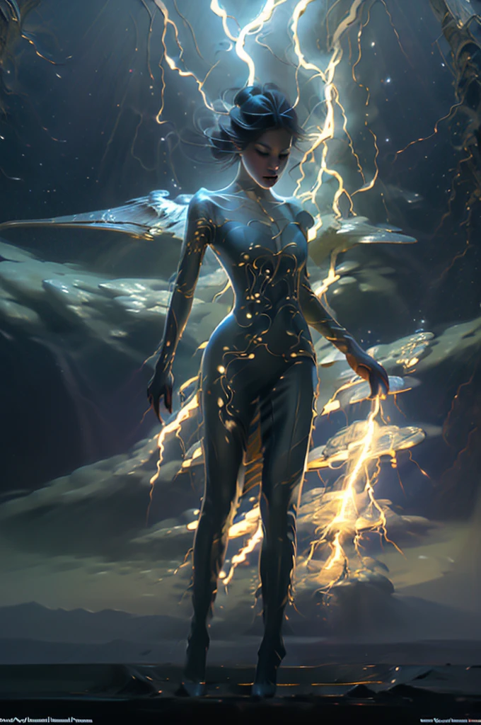 Space, distant stars, fantastic image. Face. Figure. Graceful shapes. Graceful girl.
(High quality), (stylization - animation, realism). Dark cool colors are mixed with warm shades.
Angel girl, photorealistic, cinematic picture, high detail, full black hole, 8K. dynamic expressive image (1 girl; 1.3), Solo, (((Very detailed eyes and face))), Beautiful detailed eyes. masterpiece, best quality, full-length portrait, amazing beauty, dynamic pose, gentle face, and bright eyes. (Front) She wears a sheer, semi-sheer dress that shows off her slender figure. She is an angel who descended into the underworld. She is a savior, a light in a dark kingdom, emitting a soft glow. High detail, other worlds, firelight, detail, high quality, low light, dark environments - the scary cinematic setting is great. Girl with white skin, realistic detailed skin, clear focus, volumetric fog near the floor, 8k, UHD, DSLR, high quality, film grain. photorealism, lomography, fantastic dark art, utopian reality.