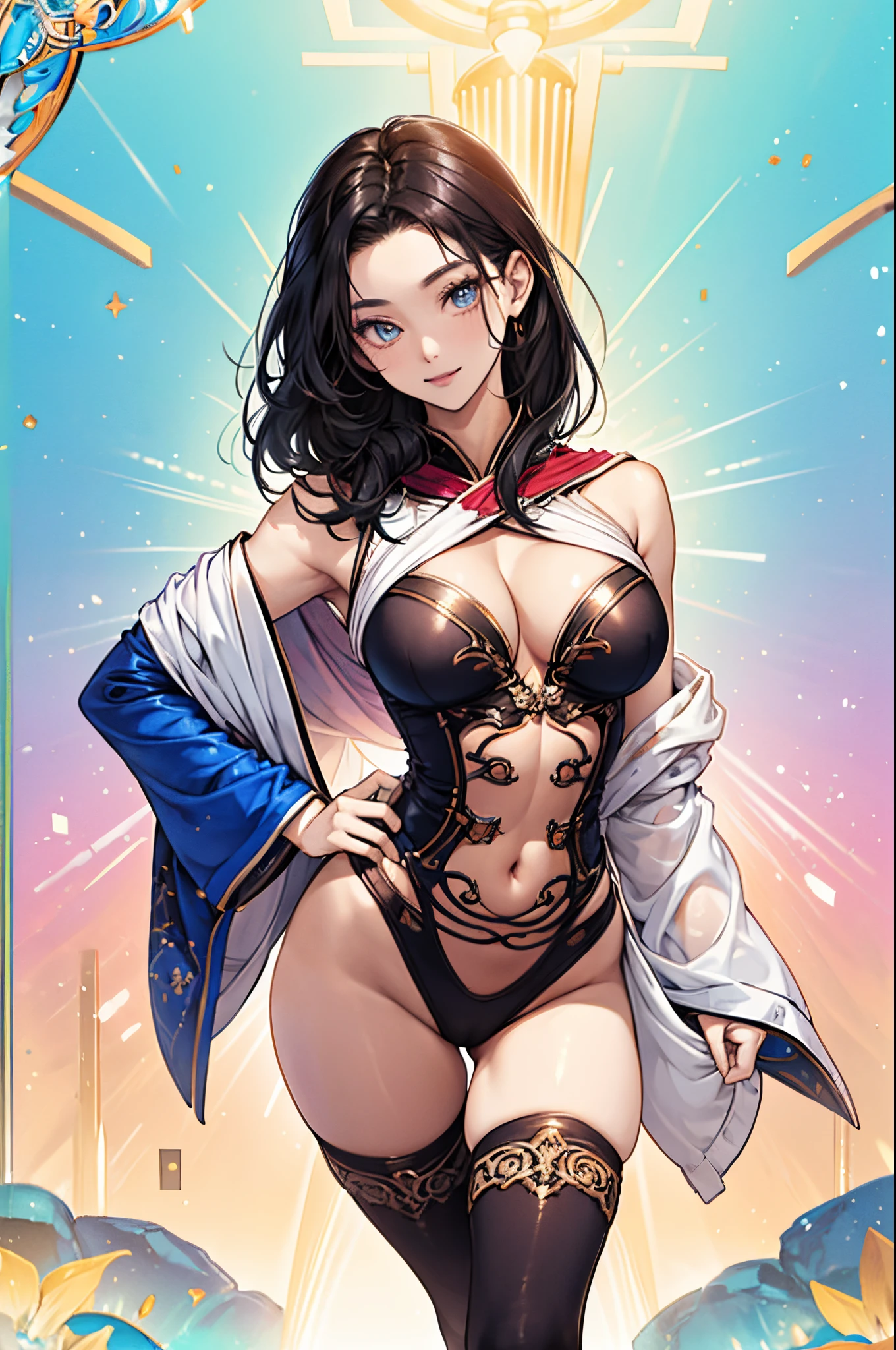 girl, Korean, gorgeous, attractive, mysterious, perfect body, large breasted, irresistible temptress wearing a skimpy clothing, tight clothing, appealing, sultry, sexy body, posing seductively, back view, rounded buttocks, sexy face