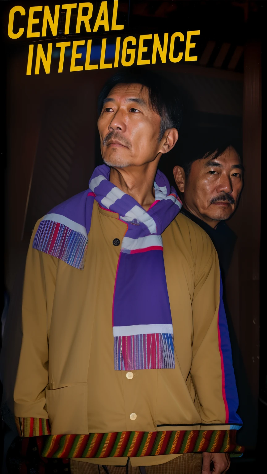 RAW photo, a portrait photo of 50 y.o japanese man in clothes, night tokyo, (high detailed skin:1.2), 8k uhd, dslr, soft lighting, high quality, film grain, Fujifilm XT3