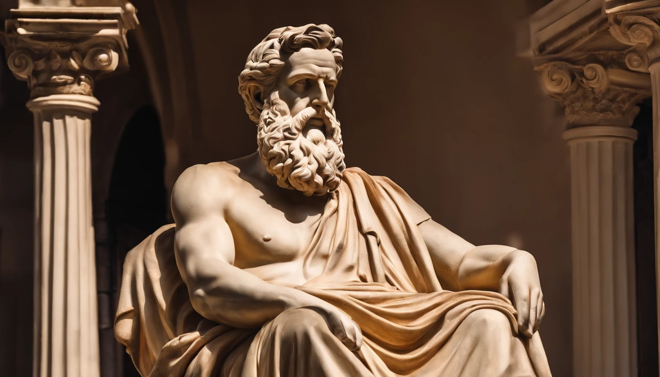 Statue of a Greek philosopher