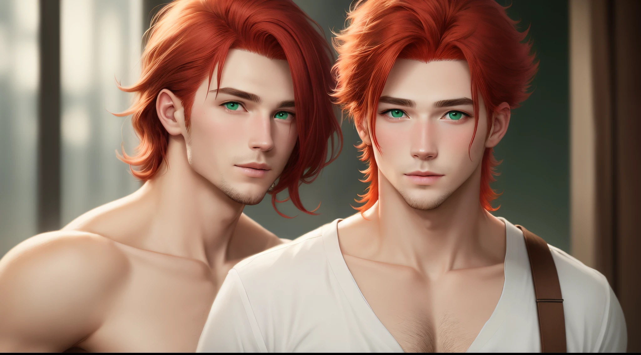 red haired man green eyes