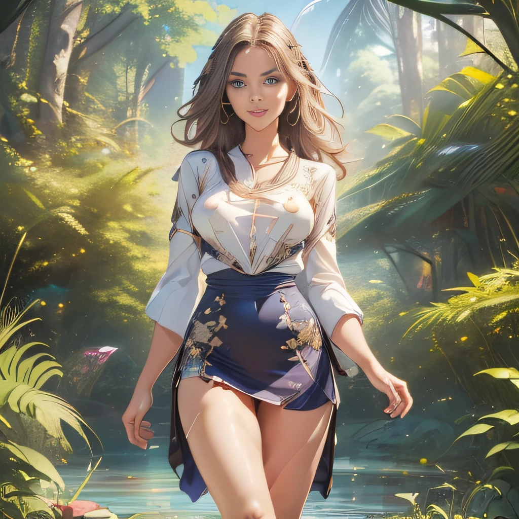 sfw, (Extremely detailed 8k wallpaper:2), (photo:2), (soigne Beautiful girl:2), (gives a lecture to friends:2), detailed (Face and eyes), (hyper realistic:1), (highly detailed:1), (epic realistic:1), rim light, (maximum details:1), cozy, (fullbody:1.3), (looking at viewer:2), (Woman's Attractive Qualities:2), (Attractive Woman:2), (Attractive:2), Smile, Intelligence, Empathy, Gracefulness, Sense of Style, Fitness, Grooming, Optimism, (Sensitivity:2), Sincerity, Romantic Gestures, Playfulness, Fashion Sense, (Sensuality:2), Charm, Modesty, Thoughtfulness, (Femininity:1), Flirtatiousness, Warmth, (Physical attractiveness:2), A beautiful smile, A love of life, strength and power, vulnerability, curiosity, wonder, love, (nature background:2), kawaii, waifu, Beautiful breasts, (attractive body:2), (Beautiful body:2), Beautiful pose, attractive pose, (Beautiful legs:1.0), (spread legs:1.0), (Beautiful clothes:1), (classic clothes:2), (elegant clothes:2), (European clothes:2), detailed clothes, (skirt:1), (blouse:1), (provocative pose)