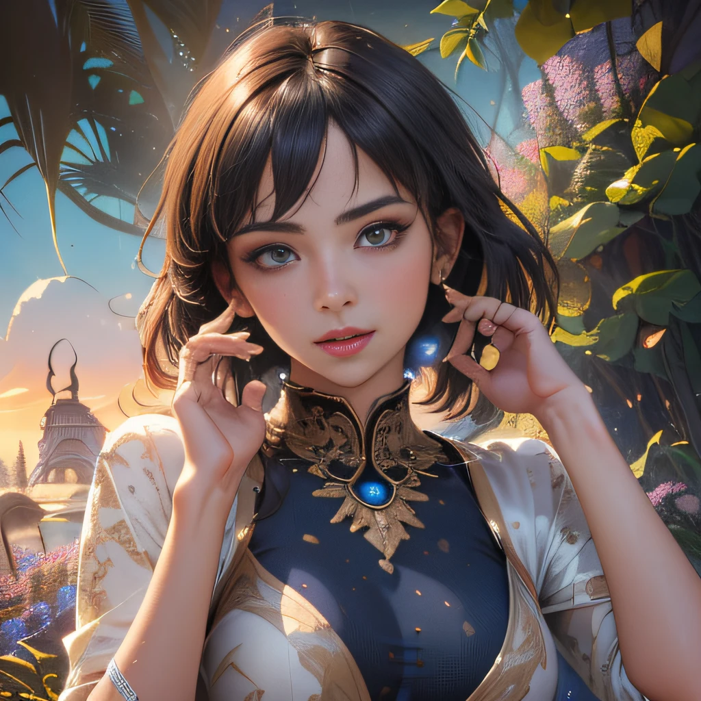 sfw, (Extremely detailed 8k wallpaper:2), (photo:2), (soigne Beautiful girl:2), (gives a lecture to friends:2), detailed (Face and eyes), (hyper realistic:1), (highly detailed:1), (epic realistic:1), rim light, (maximum details:1), cozy, (fullbody:1.0), (looking at viewer:2), (Woman's Attractive Qualities:2), (Attractive Woman:2), (Attractive:2), Smile, Intelligence, Empathy, Gracefulness, Sense of Style, Fitness, Grooming, Optimism, (Sensitivity:2), Sincerity, Romantic Gestures, Playfulness, Fashion Sense, (Sensuality:2), Charm, Modesty, Thoughtfulness, (Femininity:1), Flirtatiousness, Warmth, (Physical attractiveness:2), A beautiful smile, A love of life, strength and power, vulnerability, curiosity, wonder, love, (nature background:2), kawaii, waifu, Beautiful breasts, (attractive body:2), (Beautiful body:2), Beautiful pose, attractive pose, (Beautiful legs:1.0), (spread legs:1.0), (Beautiful clothes:1), (classic clothes:2), (elegant clothes:2), (European clothes:2), detailed clothes, (skirt:1), (blouse:1), (provocative pose)
