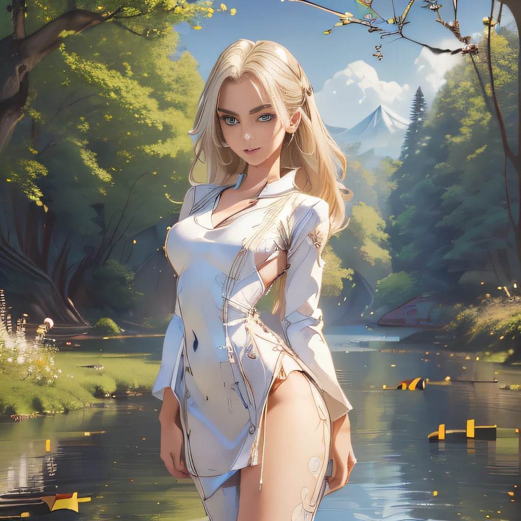sfw, (Extremely detailed 8k wallpaper:2), (photo:2), (soigne Beautiful girl:2), (gives a lecture to friends:2), detailed (Face and eyes), (hyper realistic:1), (highly detailed:1), (epic realistic:1), rim light, (maximum details:1), cozy, (fullbody:1.0), (looking at viewer:2), (Woman's Attractive Qualities:2), (Attractive Woman:2), (Attractive:2), Smile, Intelligence, Empathy, Gracefulness, Sense of Style, Fitness, Grooming, Optimism, (Sensitivity:2), Sincerity, Romantic Gestures, Playfulness, Fashion Sense, (Sensuality:2), Charm, Modesty, Thoughtfulness, (Femininity:1), Flirtatiousness, Warmth, (Physical attractiveness:2), A beautiful smile, A love of life, strength and power, vulnerability, curiosity, wonder, love, (nature background:2), kawaii, waifu, Beautiful breasts, (attractive body:2), (Beautiful body:2), Beautiful pose, attractive pose, (Beautiful legs:1.0), (spread legs:1.0), (Beautiful clothes:1), (classic clothes:2), (elegant clothes:2), (European clothes:2), detailed clothes, (skirt:1), (blouse:1), (provocative pose)