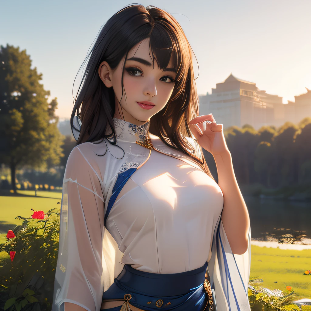 sfw, (Extremely detailed 8k wallpaper:2), (photo:2), (soigne Beautiful girl:2), (gives a lecture to friends:2), detailed (Face and eyes), (hyper realistic:1), (highly detailed:1), (epic realistic:1), rim light, (maximum details:1), cozy, (fullbody:1.0), (looking at viewer:2.0), (Woman's Attractive Qualities:2), (Attractive Woman:2), (Attractive:2), Smile, Intelligence, Empathy, Gracefulness, Sense of Style, Fitness, Grooming, Optimism, (Sensitivity:2), Sincerity, Romantic Gestures, Playfulness, Fashion Sense, (Sensuality:2), Charm, Modesty, Thoughtfulness, (Femininity:1), Flirtatiousness, Warmth, (Physical attractiveness:2), A beautiful smile, A love of life, strength and power, vulnerability, curiosity, wonder, love, (nature background:2), kawaii, waifu, Beautiful breasts, (attractive body:2), (Beautiful body:2), Beautiful pose, attractive pose, (Beautiful legs:1.0), (spread legs:1.0), (Beautiful clothes:1), (classic clothes:2), (elegant clothes:2), (European clothes:2), detailed clothes, (skirt:1), (blouse:1), (provocative pose)