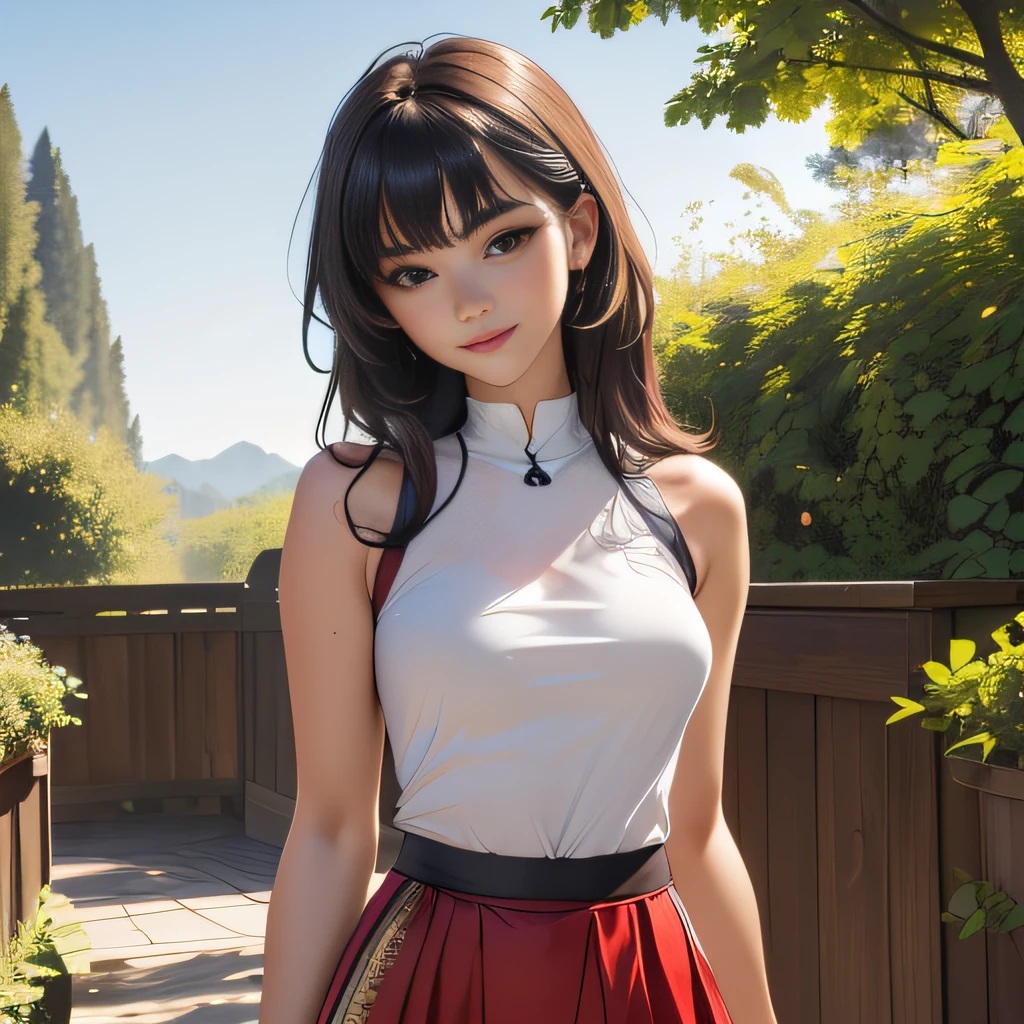 sfw, (Extremely detailed 8k wallpaper:2), (photo:2), (soigne Beautiful girl:2), (gives a lecture to friends:2), detailed (Face and eyes), (hyper realistic:1), (highly detailed:1), (epic realistic:1), rim light, (maximum details:1), cozy, (fullbody:1.0), (looking at viewer:2.0), (Woman's Attractive Qualities:2), (Attractive Woman:2), (Attractive:2), Smile, Intelligence, Empathy, Gracefulness, Sense of Style, Fitness, Grooming, Optimism, (Sensitivity:2), Sincerity, Romantic Gestures, Playfulness, Fashion Sense, (Sensuality:2), Charm, Modesty, Thoughtfulness, (Femininity:1), Flirtatiousness, Warmth, (Physical attractiveness:2), A beautiful smile, A love of life, strength and power, vulnerability, curiosity, wonder, love, (nature background:2), kawaii, waifu, Beautiful breasts, (attractive body:2), (Beautiful body:2), Beautiful pose, attractive pose, (Beautiful legs:1.0), (spread legs:1.0), (Beautiful clothes:1), (classic clothes:2), (elegant clothes:2), (European clothes:2), detailed clothes, (skirt:1), (blouse:1), (provocative pose)