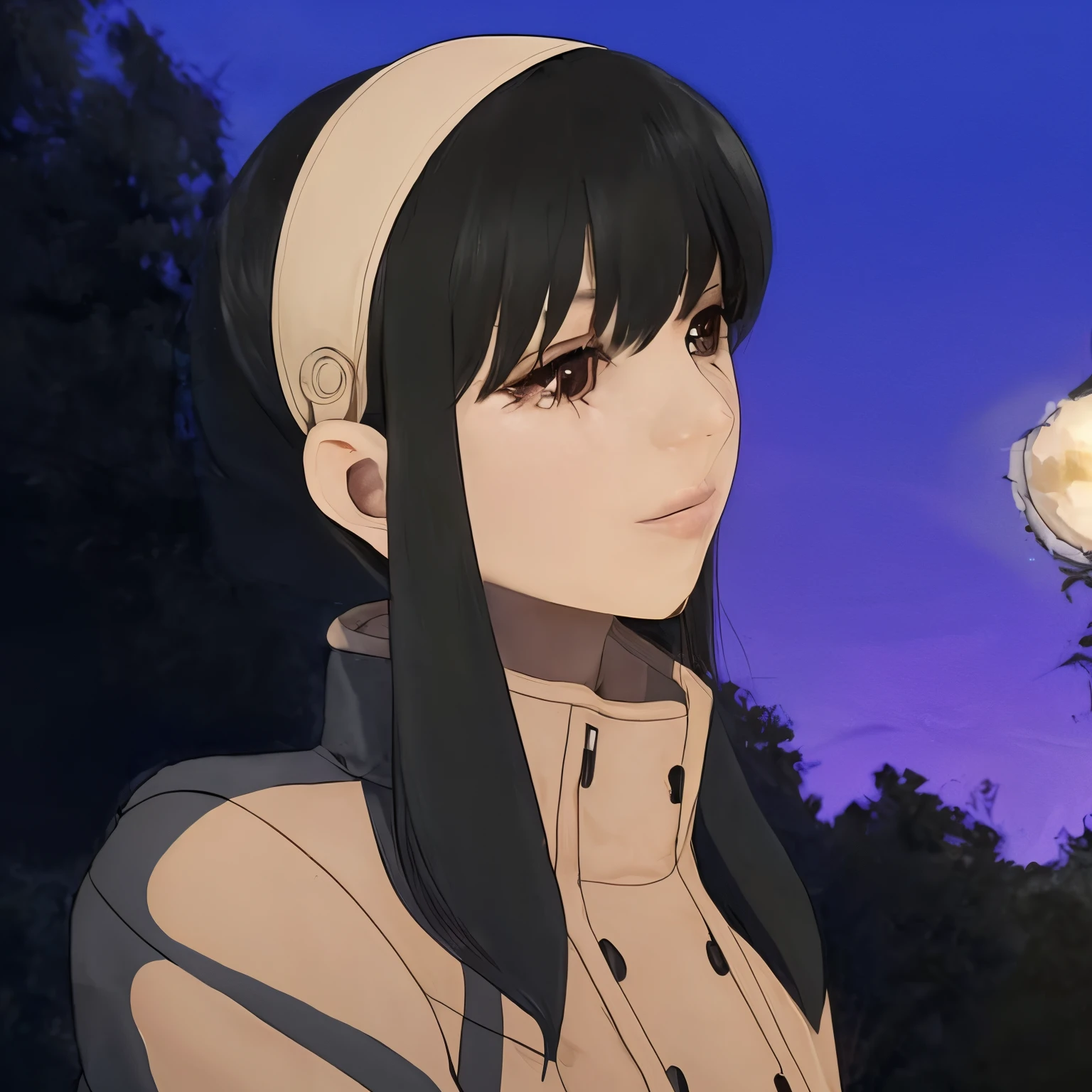 a black haired woman with a jacket