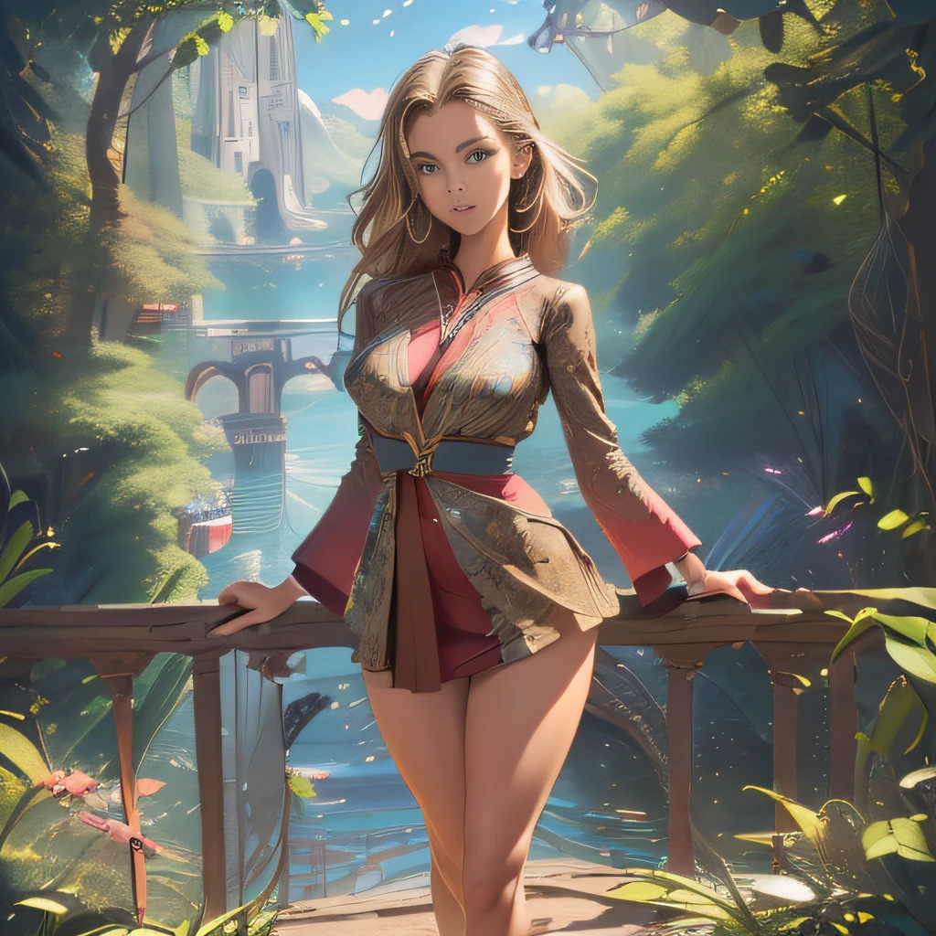 sfw, (Extremely detailed 8k wallpaper:2), (photo:2), (soigne Beautiful girl:2), (gives a lecture to friends:2), detailed (Face and eyes), (hyper realistic:1), (highly detailed:1), (epic realistic:1), rim light, (maximum details:1), cozy, (fullbody:1.3), (looking at viewer:2), (Woman's Attractive Qualities:2), (Attractive Woman:2), (Attractive:2), Smile, Intelligence, Empathy, Gracefulness, Sense of Style, Fitness, Grooming, Optimism, (Sensitivity:2), Sincerity, Romantic Gestures, Playfulness, Fashion Sense, (Sensuality:2), Charm, Modesty, Thoughtfulness, (Femininity:1), Flirtatiousness, Warmth, (Physical attractiveness:2), A beautiful smile, A love of life, strength and power, vulnerability, curiosity, wonder, love, (nature background:2), kawaii, waifu, Beautiful breasts, (attractive body:2), (Beautiful body:2), Beautiful pose, attractive pose, (Beautiful legs:1.0), (spread legs:1.0), (Beautiful clothes:1), (classic clothes:2), (elegant clothes:2), (European clothes:2), detailed clothes, (skirt:1), (blouse:1), (provocative pose)