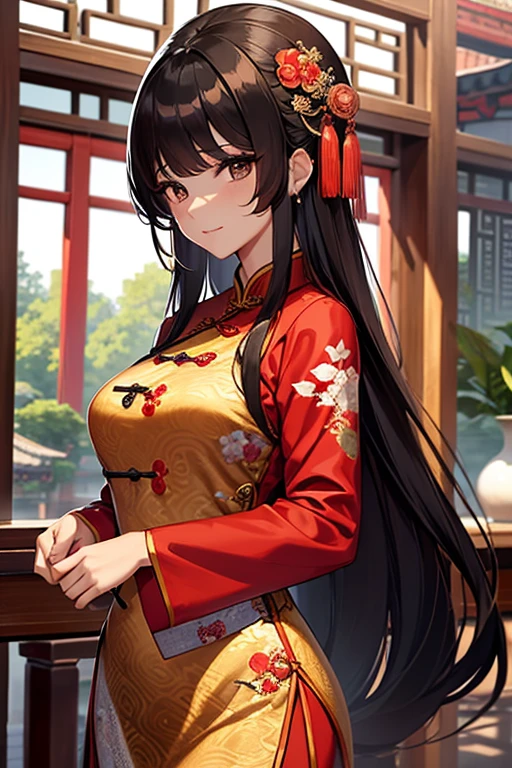 Close-up de uma mulher com um vestido vermelho segurando uma adaga,TRAJES TRADICIONAIS CHINESES, Chinese, Menina chinesa, traditional chinese, Mulher chinesa, China&#39;s idol, vestindo cheongsam vermelho, No cheongsam, Combina com trajes chineses antigos, No cheongsam, terno de corte tradicional, vestindo roupas chinesas antigas, China Princesa, chinese heritage, traje tradicional,corpo inteiro,fascinante