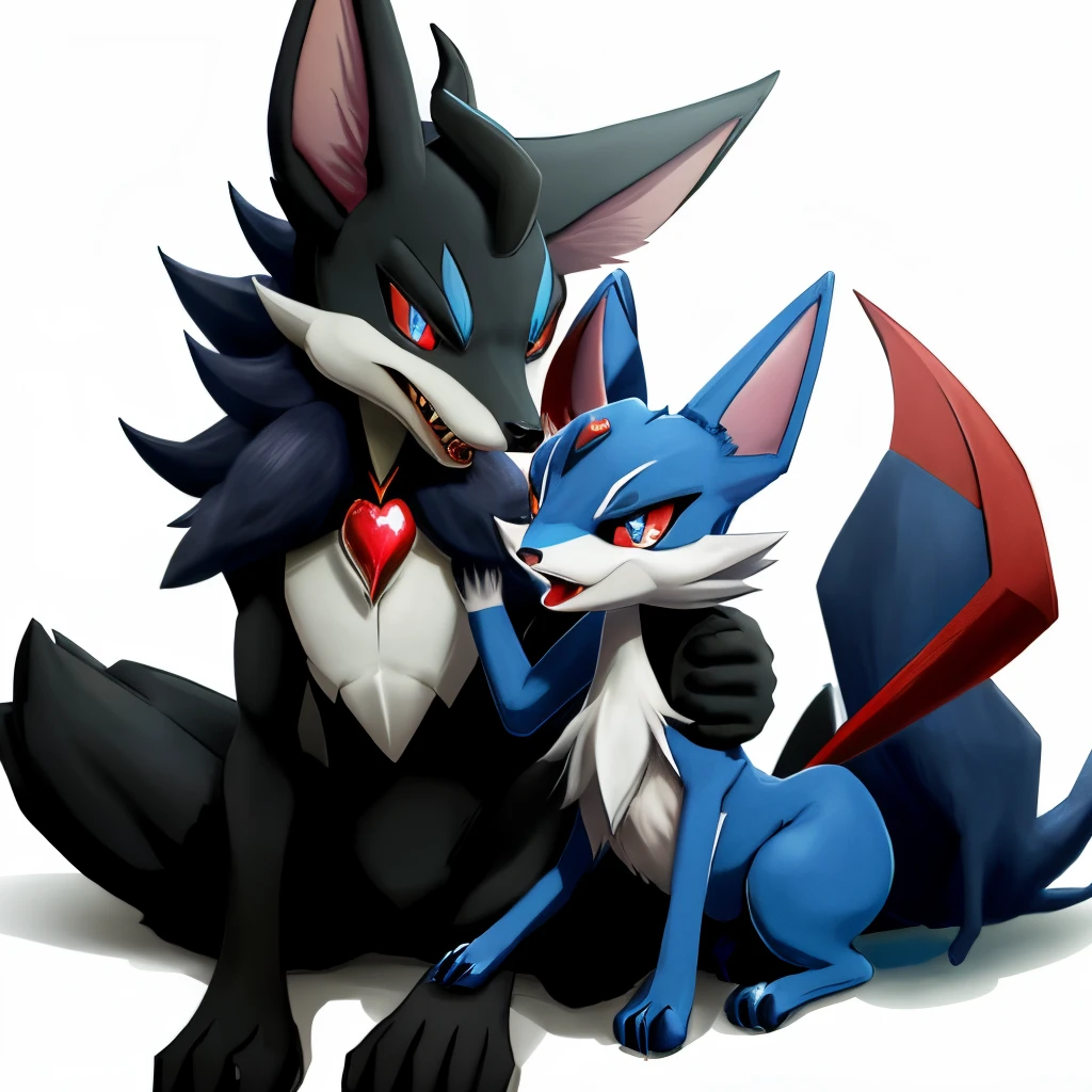 (((((Xveemon))))) from Digimon, naked, duo, two Xveemon, Blue body, white belly, (((((kiss))))), kissing each other, bodies rubbing together, fresh kiss, side view, half closed eyes, muscular body, big muscles, big body, big butt, standing, full body, hand on breast, looking at each other, eyes hipnotized, hypnotized, red collar, body tied up, red background