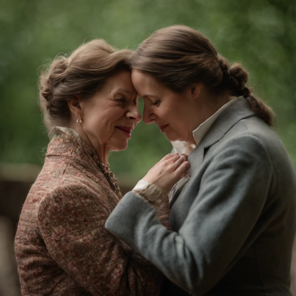 sexy princess anne of the UK, lesbian,  when she was 20 hugging a beautiful woman and passionately kissing