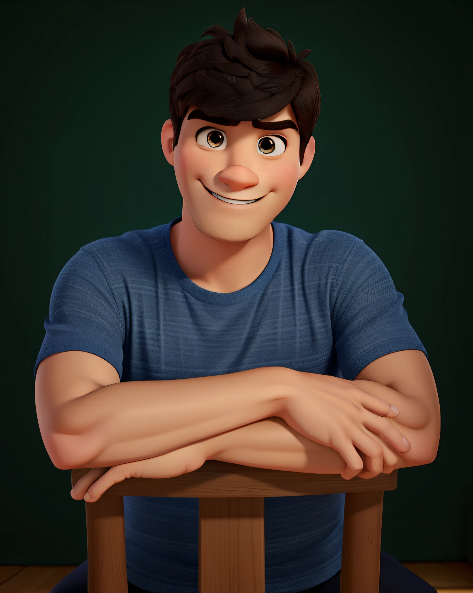 Um homem estilo disney pixar, alta qualidade, melhor qualidade