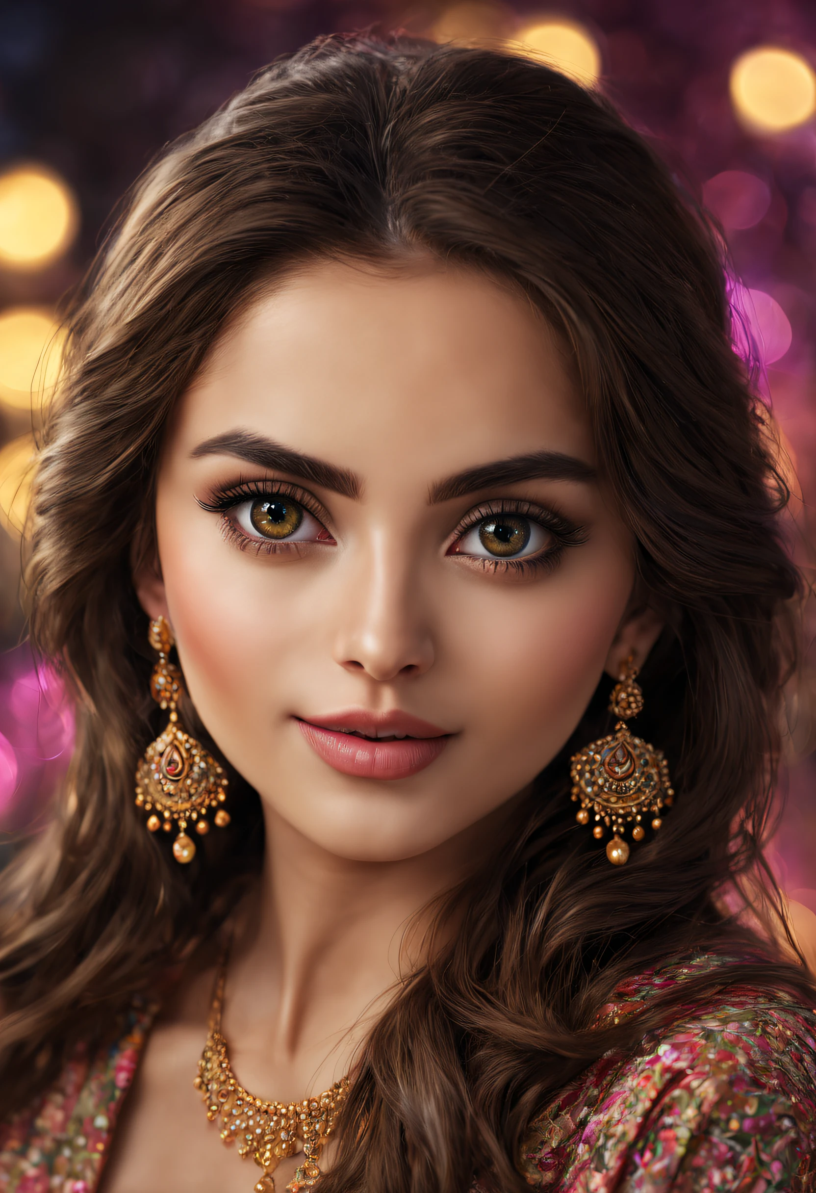 (best quality,highres,ultra-detailed),full body picture of Raya,beautiful detailed eyes,beautiful detailed lips,extremely detailed eyes and face,long eyelashes,unique style,soft and delicate features,gentle smile,expressive eyes,dark hair flowing,subtle highlights,dramatic lighting,colorful background,rich and vibrant colors,vivid and lifelike realism,studio lighting,bokeh effect,photorealistic masterpiece, highly detailed