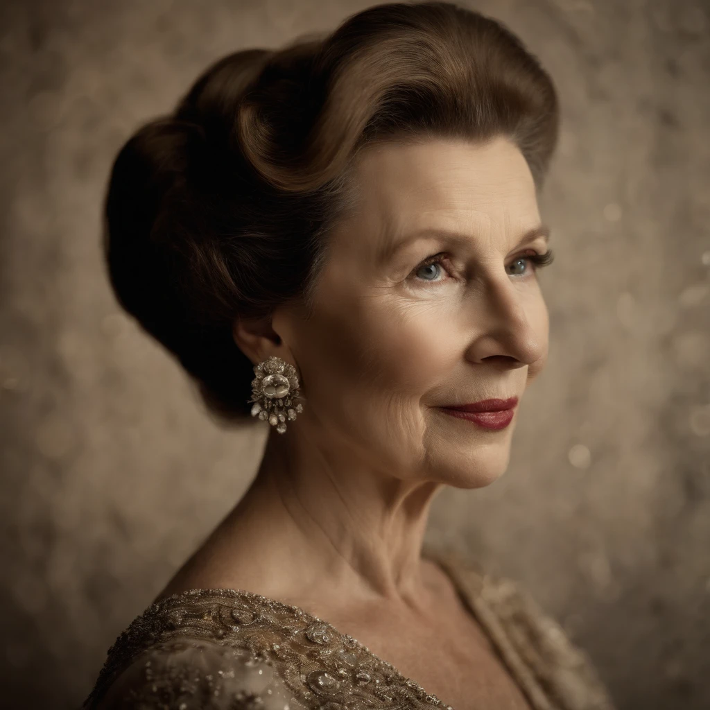 sexy princess anne of the UK in deep cut dress
