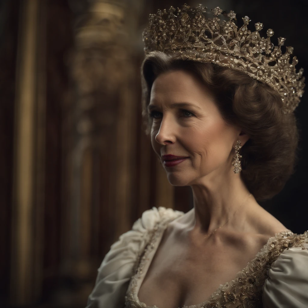 sexy princess anne of the UK in deep cut dress