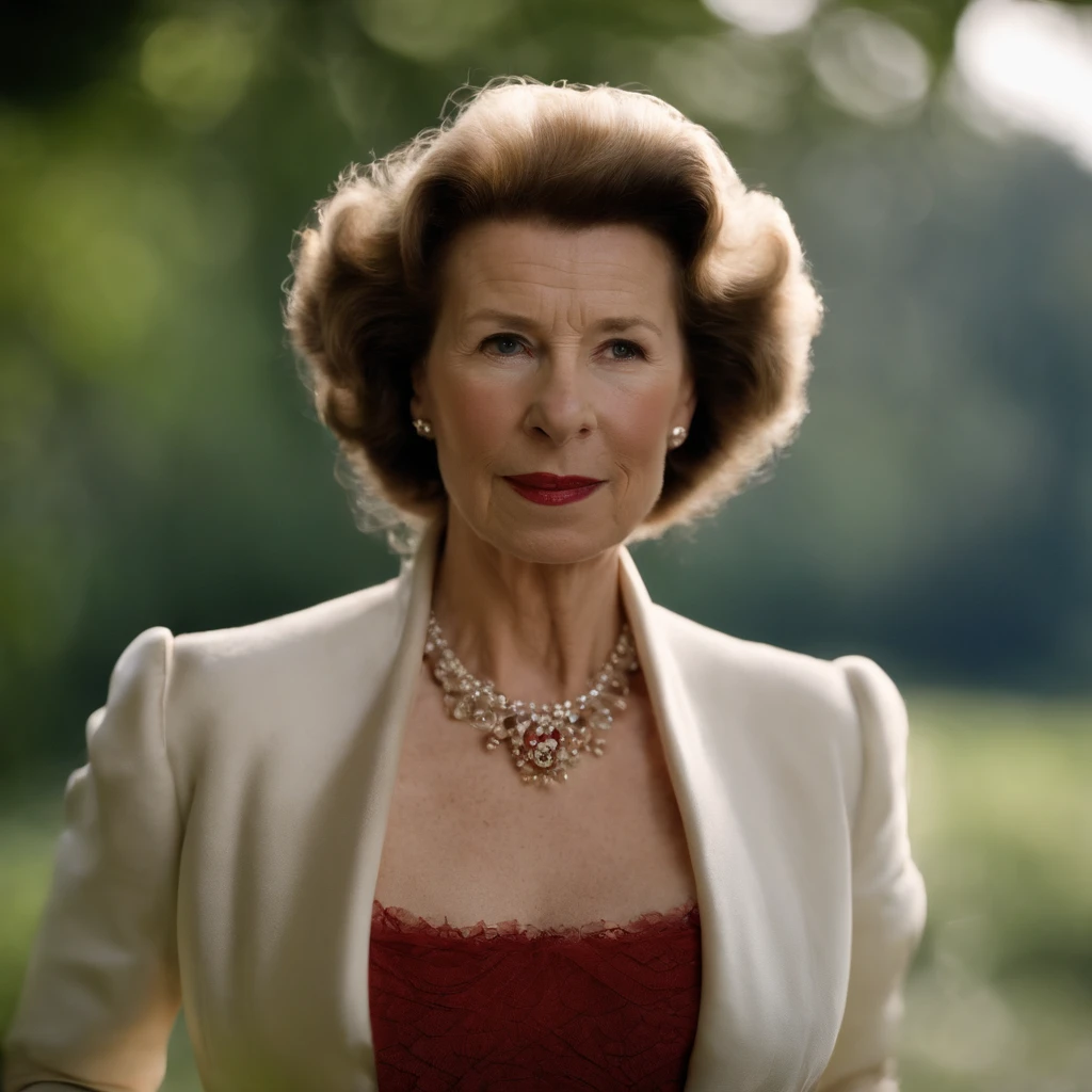 sexy princess anne of the UK in deep cut cleavage