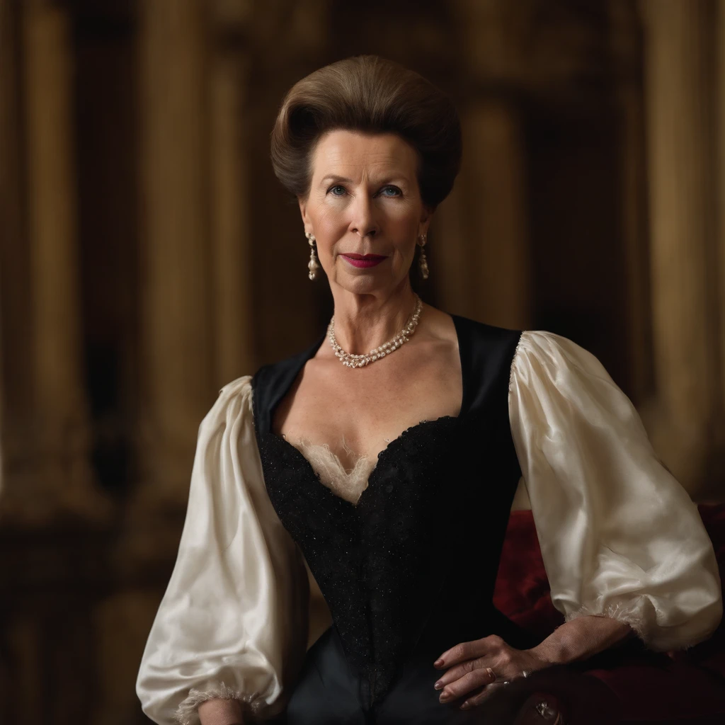 sexy princess anne of the UK in deep cut cleavage