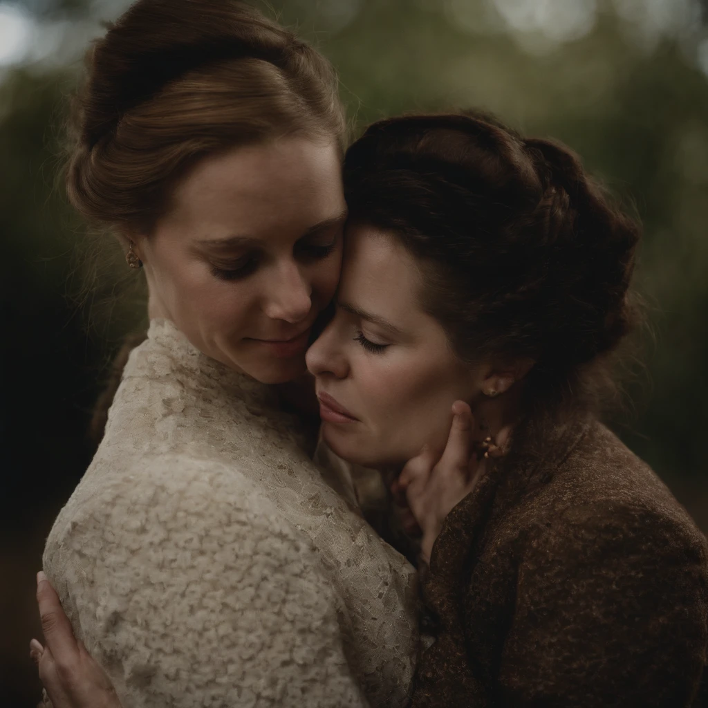 sexy princess anne of the UK age 20, lesbian, embracing her lesbian 20 year old lover who is a lover and a commoner and passionately kissing on the mouth and hands on each other's breasts