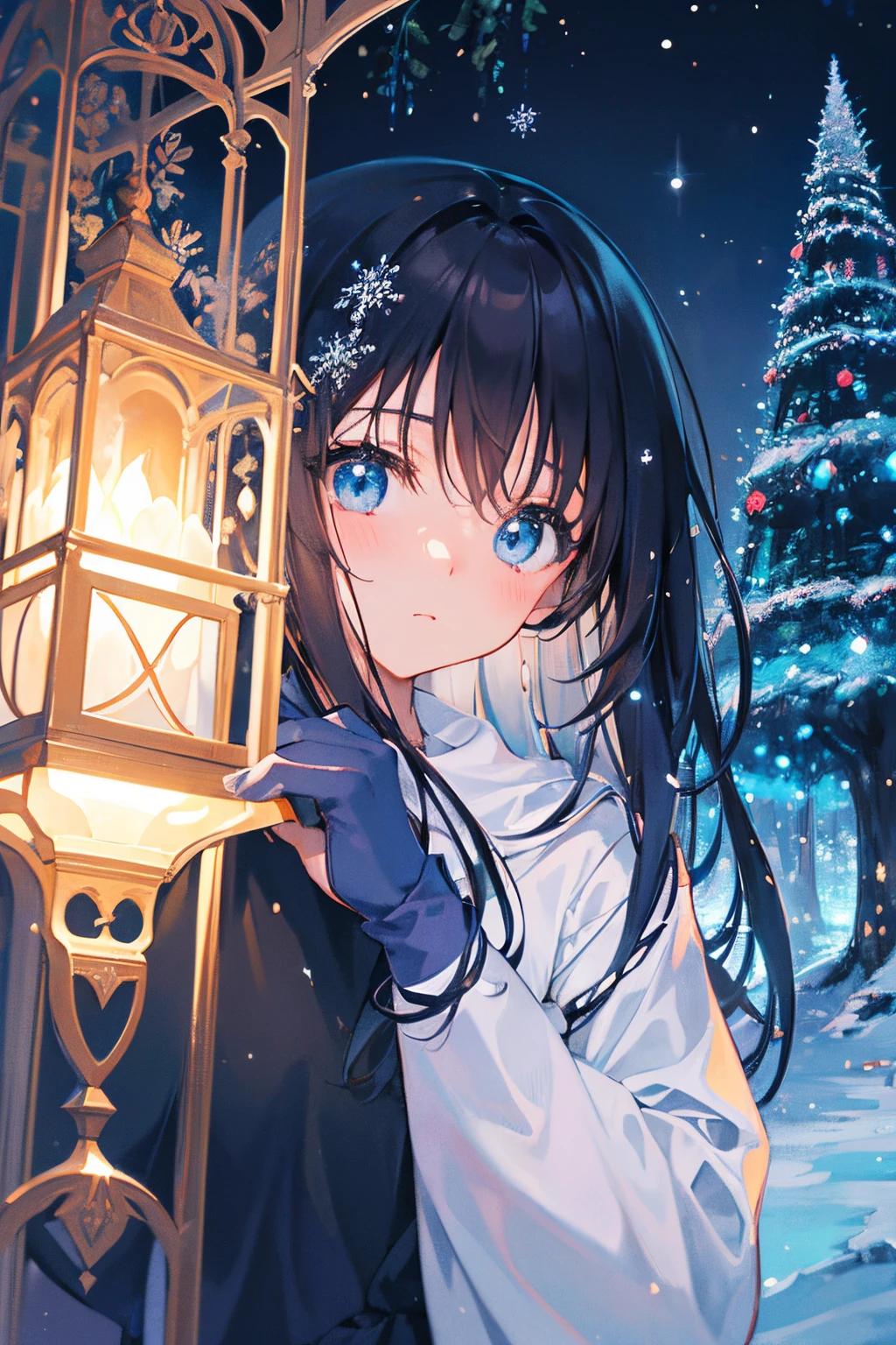 Create exquisite illustrations reminiscent of Makoto Shinkai's style, It has ultra-fine details and top-notch quality. Create an enchanting illustration that captures the essence of winter with a focus on a girl, infusing elements of the extraordinary, and achieving the pinnacle of nostalgia and fantasy. Imagine a scene where the winter setting is adorned with whimsical details such as softly falling snowflakes, a touch of magical ambiance, and perhaps a mysterious companion or fantastical creature accompanying the girl. Incorporate non-traditional elements that evoke a sense of wonder and transport viewers to a world where the ordinary transforms into a magical spectacle. The overall atmosphere should be exceptionally nostalgic, offering a visual experience that blends the charm of winter with a touch of otherworldly magic.