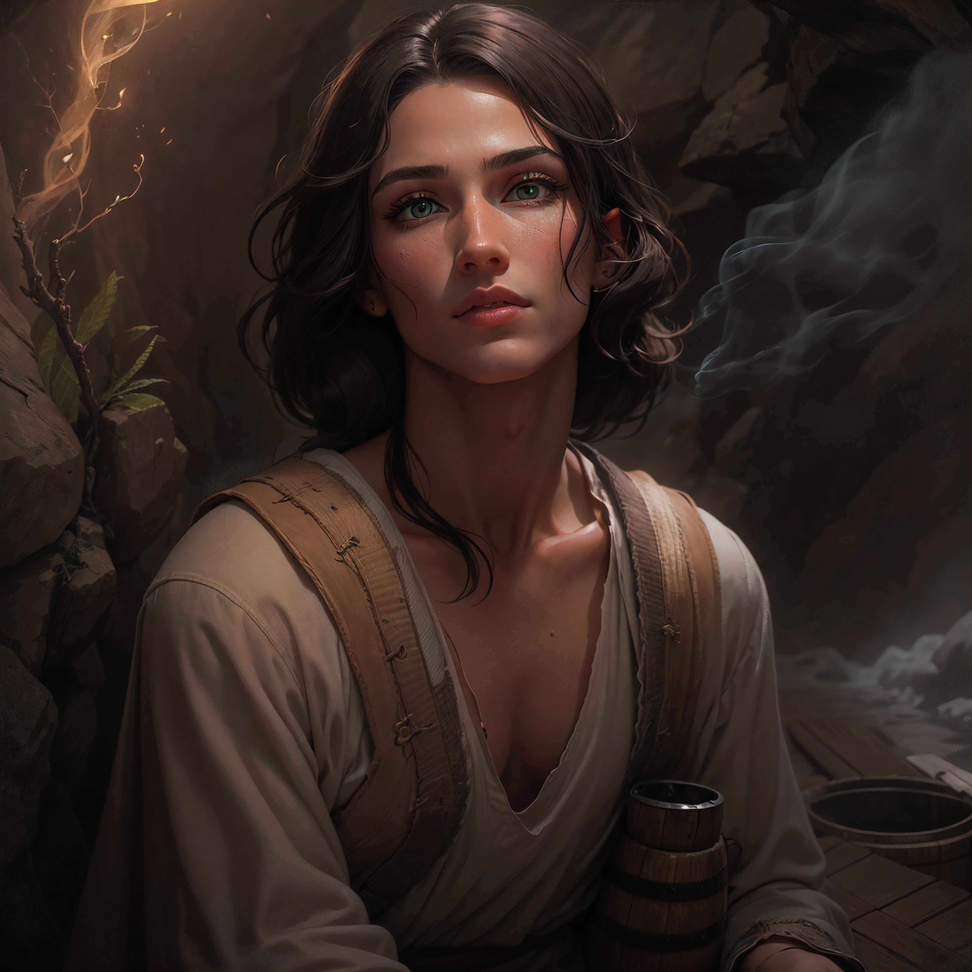 a woman with a beautiful angry expression from the time of Moses detailing very cinematic realistic in 4k