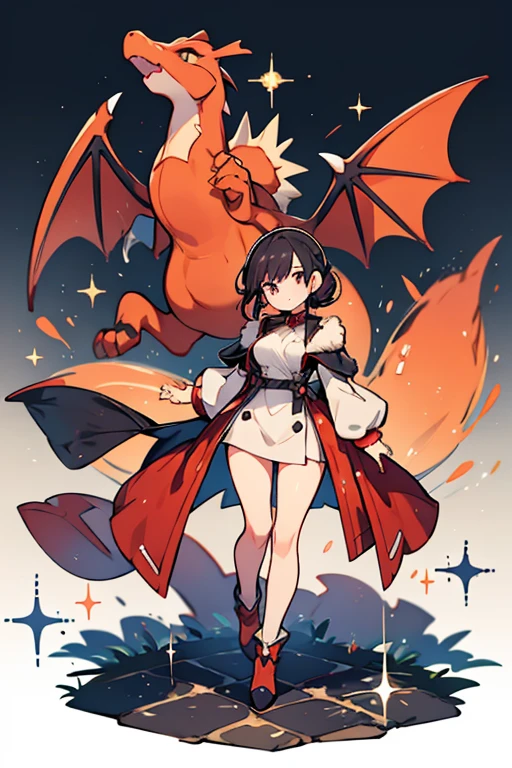 human Charizard; glitter; full body